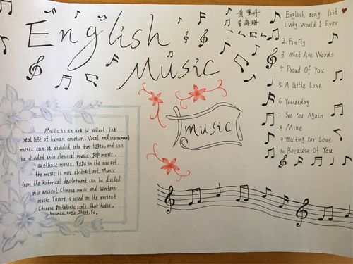 class 13 senior 1 音乐主题英语手抄报作业
