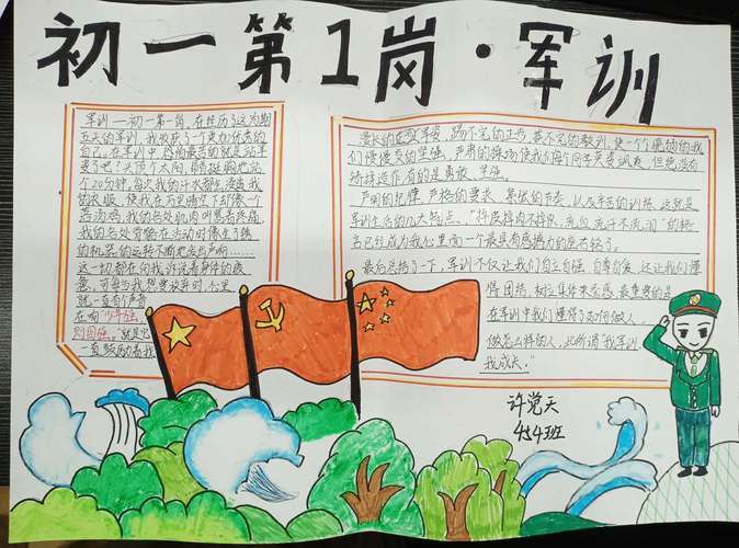 军训感言感想手抄报军训手抄报