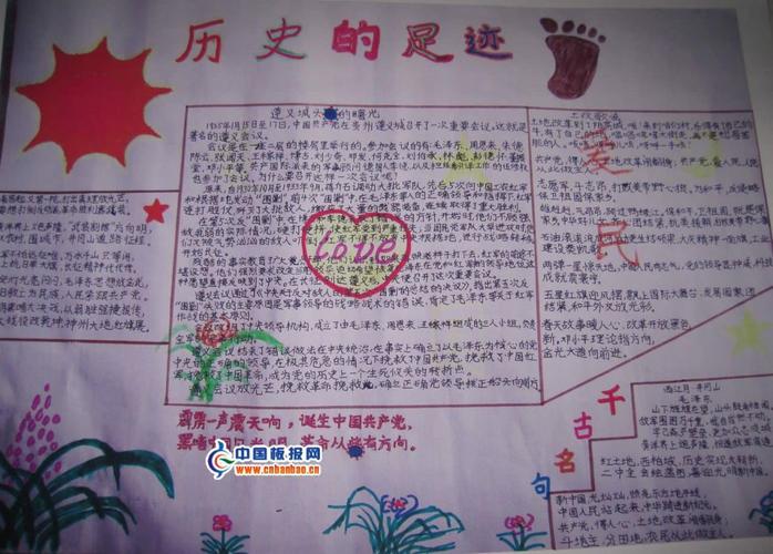 中国历史手抄报:历史的足迹