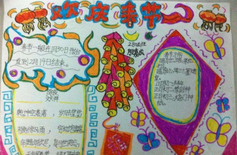 小学生贸易节手抄报 小学生春节手抄报