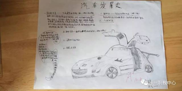 涿职文化丨心随手动 涿职汽修部汽车文化手抄报