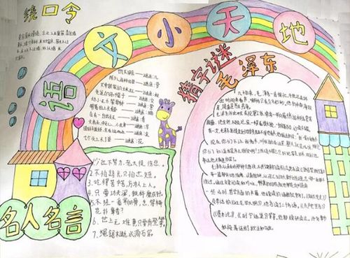 猜字谜语黑板报猜字谜语的手抄报