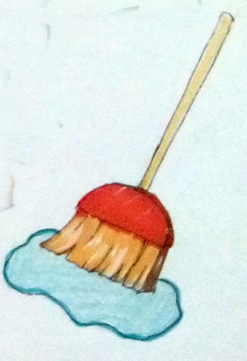 手抄报 劳动节 扫帚