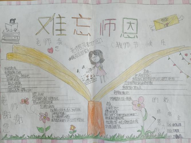 感恩教师节 难忘师生情 庙张小学举行庆祝教师节绘画 手抄报活动