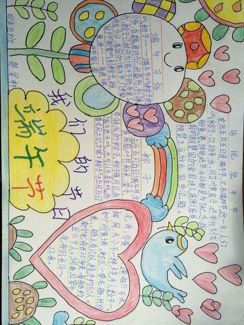 简单端午节竖着画的手抄报端午节手抄报