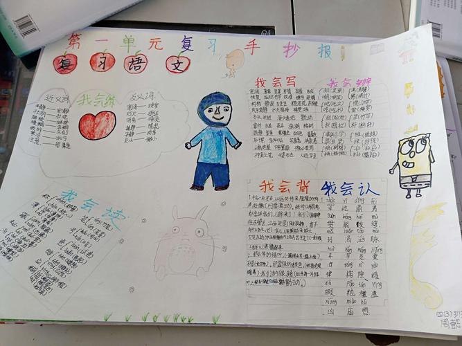 四上一单元复习手抄报