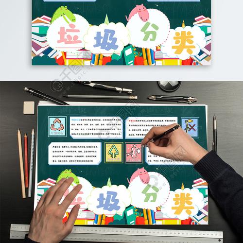 垃圾分类word手抄报免费下载 环保手抄报手抄报 板报 docx格式 编号