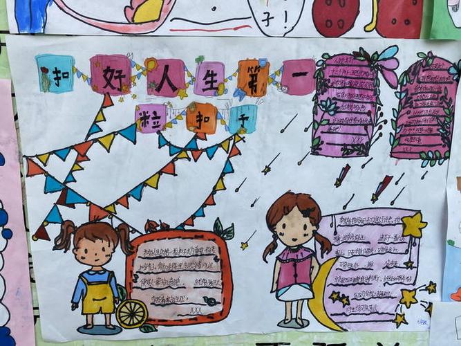 扣好人生第一粒扣子手抄报