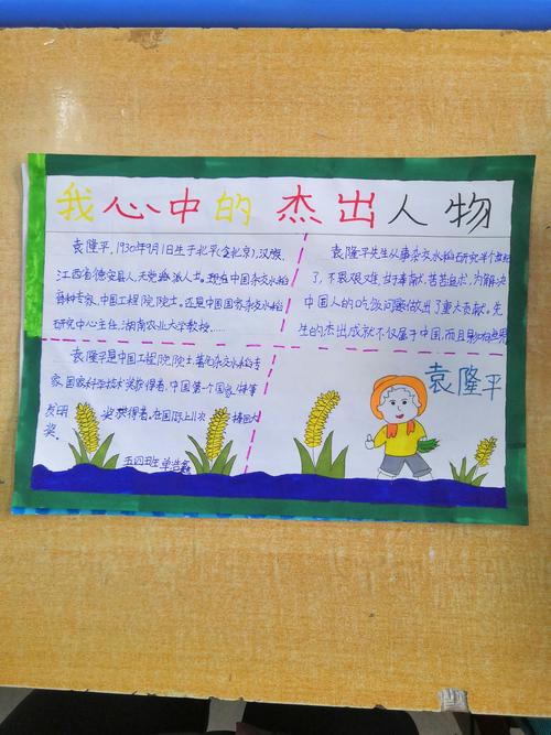 安阳市钢二路小学五年级组开展 我心中的杰出人物 手抄报活动