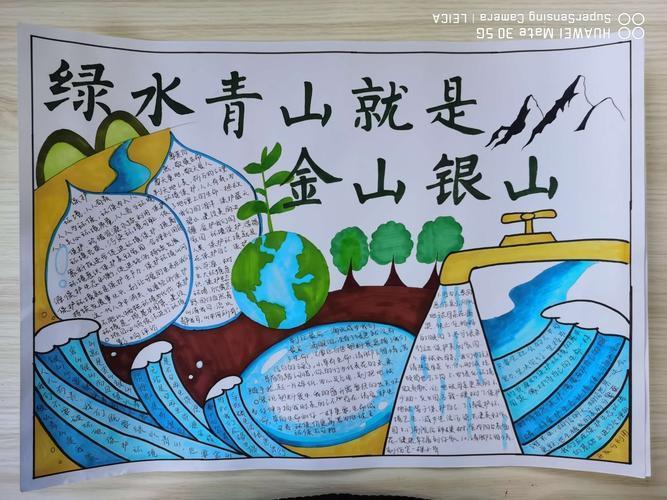 绿水青山就是金山银山2024年建阳一中地理组手抄报展