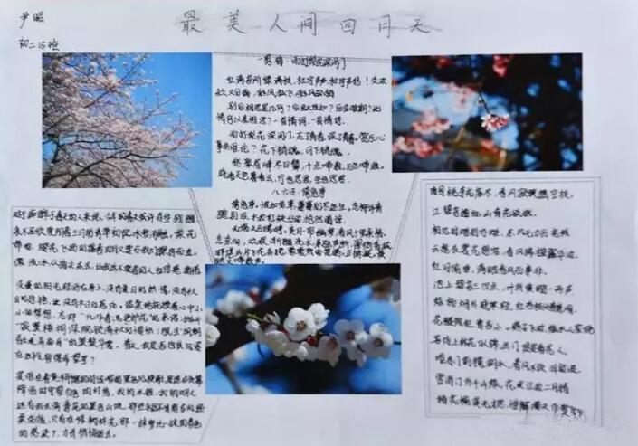 最美四月天手抄报图片
