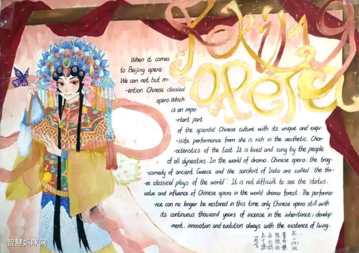 中国戏曲英语版手抄报30张