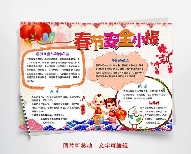 三年级春节安全手抄报简单又漂亮