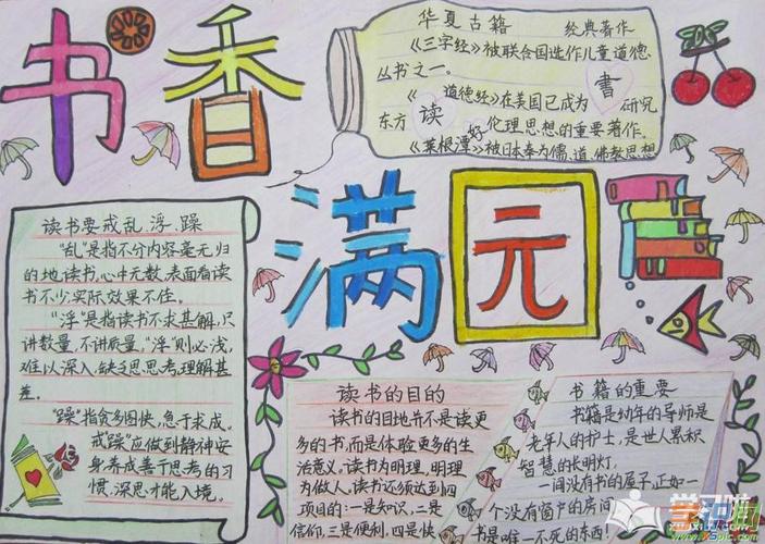 关于读书手抄报内容资料-读万卷书 行万里路