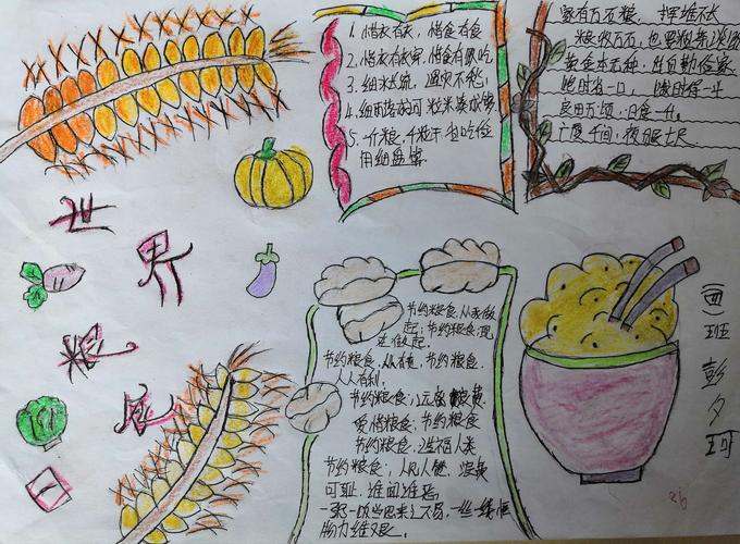 亳州市第四小学 爱粮惜粮 主题手抄报评选活动