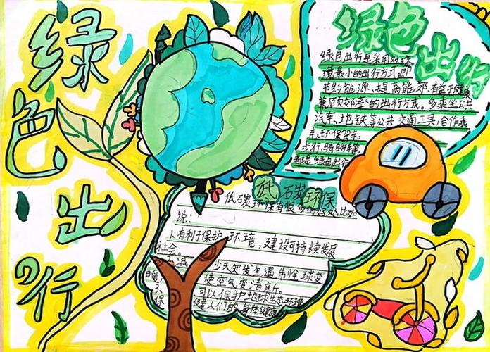 节能宣传周手抄报简单又漂亮2024绿色低碳节能先行手抄报内容简单