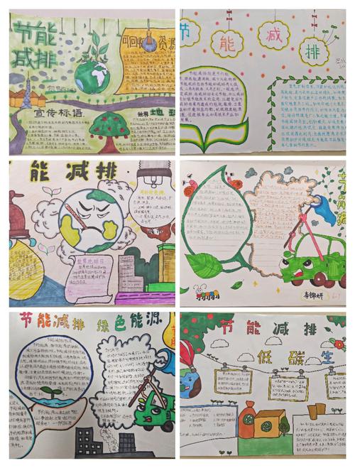 班级进行节能减排手抄报比赛 普及节能减排常识 营造良好的节能减排
