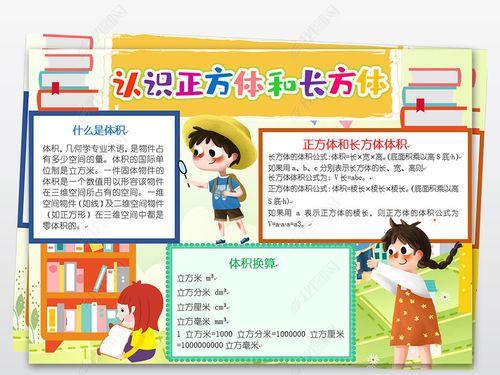 长方体正方体体积面积推导公式手抄报手抄报简单又好看立体图形的手