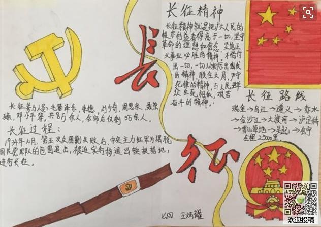 纪念红军长征48周年手抄报红军长征手抄报