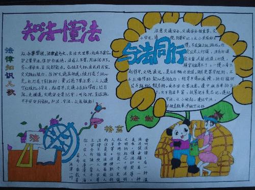 初中法制安全手抄报图画大全