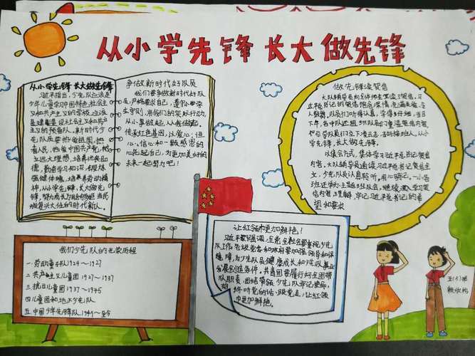 从小学从小学先锋长大做先锋手抄报 小学手抄报