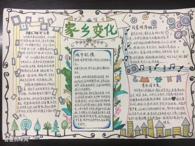 小学我与家乡同发展的手抄报怎么画