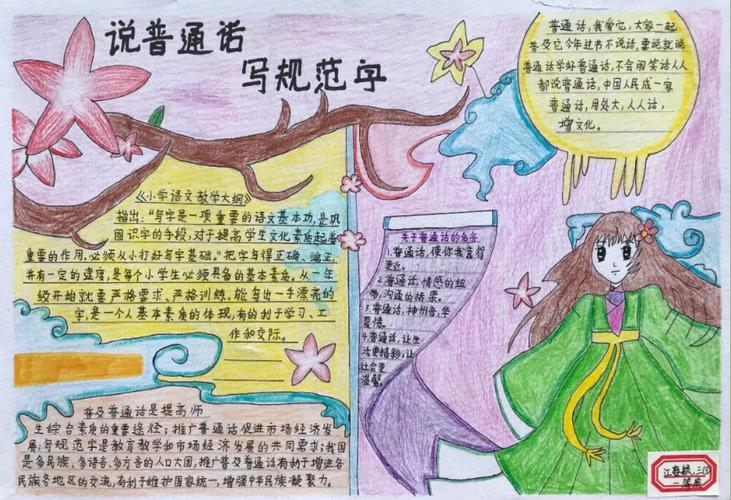 讲普通话手抄报讲普通话手抄报简单