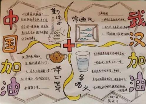 用素描纸画抗击疫情手抄报手抄报图片大全