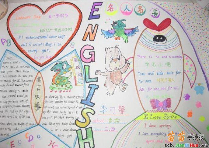 名人名言英语手抄报