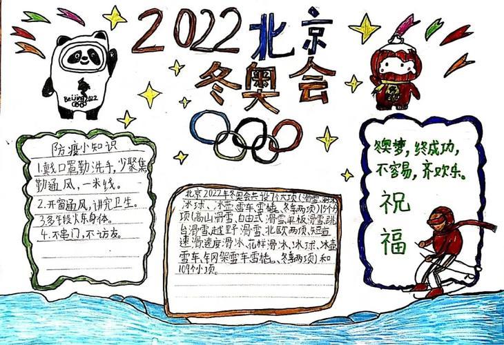 2024北京冬奥会手抄报冬奥会手抄报简单又好看的模板内容2024年北京