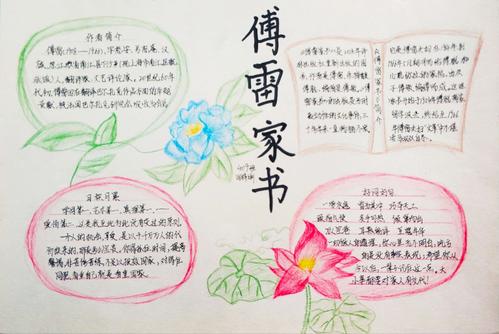 品味经典 润泽心灵 初二 1 部《傅雷家书》优秀手抄报展