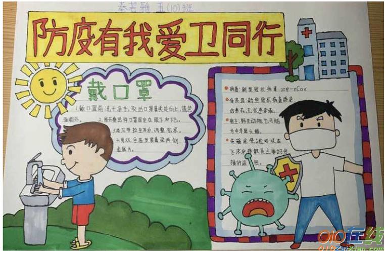 防疫同心你我同行手抄报安全你我他手抄报