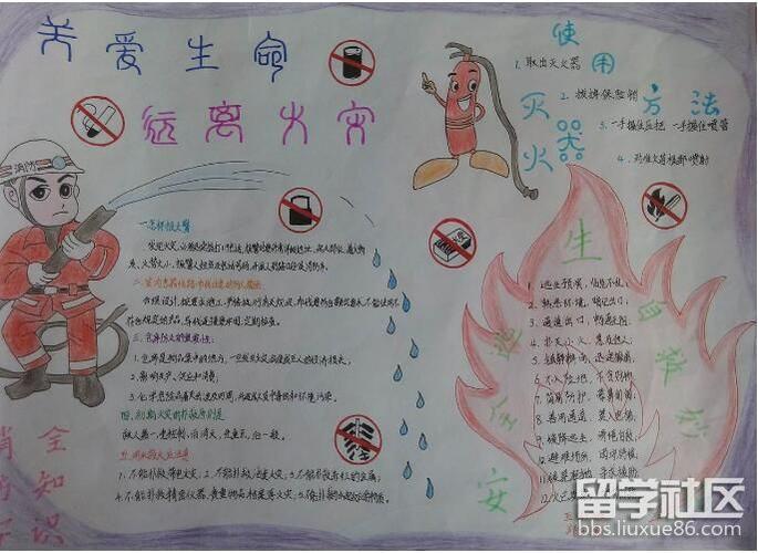 火灾安全手抄报