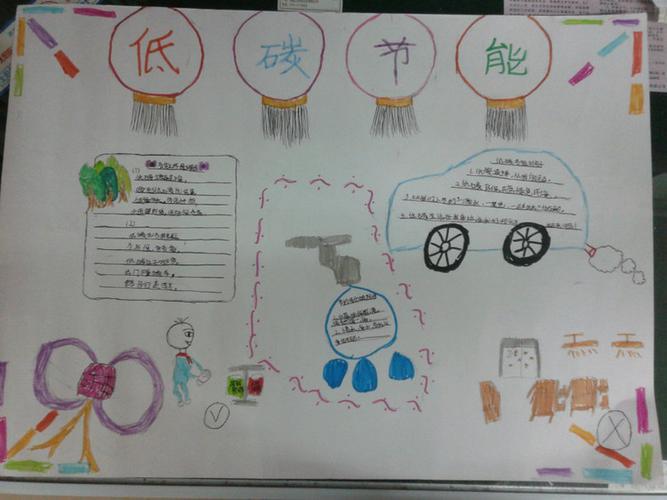 节能宣传周和低碳日手抄报低碳节能手抄报
