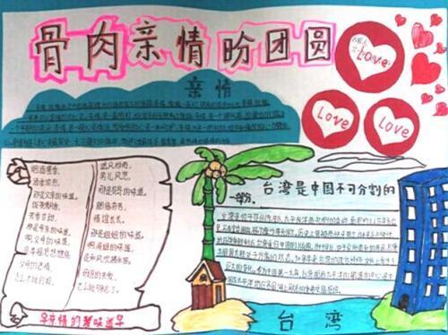 两岸情深一脉承手抄报手抄报版面设计图