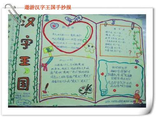 遨游汉字王国手抄报 遨游汉字王国手抄报