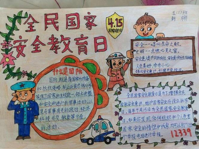 洪水小学 国家安全日 手抄报展