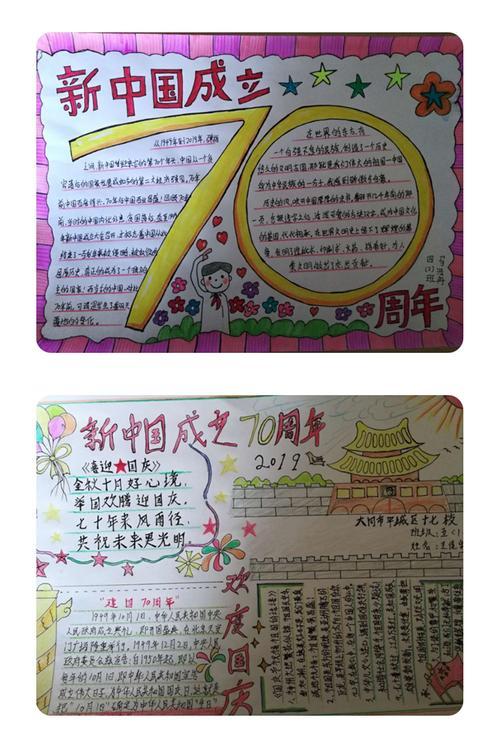 70年披荆斩棘手抄报70周年手抄报