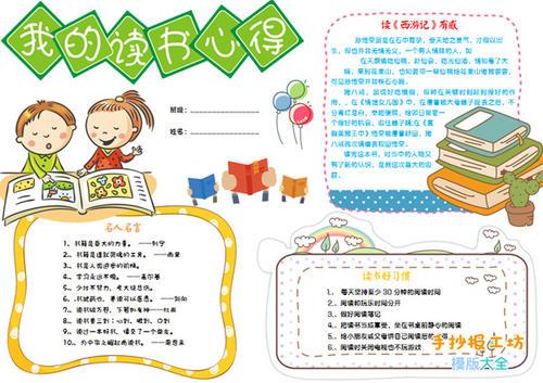 跟我学做《我的读书心得》手抄报模板方法视频