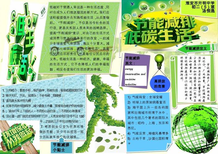 节能减排手抄报 节能减排手抄报