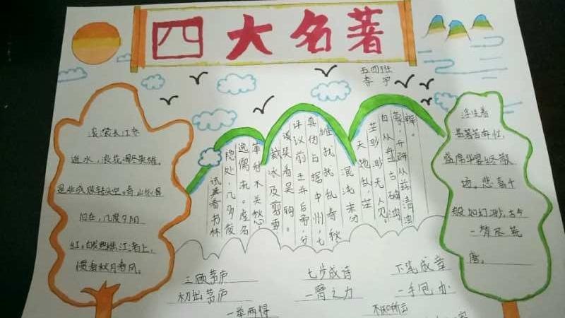 四大名著中的茶文化手抄报四大名著手抄报