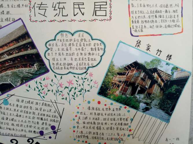 中国特色传统民居建筑手抄报中国传统手抄报