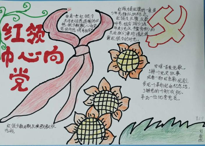三创四建 南苏曹小学开展 红领巾心向党 手抄报绘画比赛活动