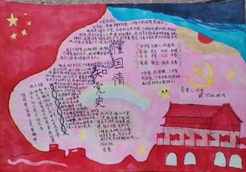 知党史懂国情城关三小党支部不忘初心牢记使命主题教育手抄报