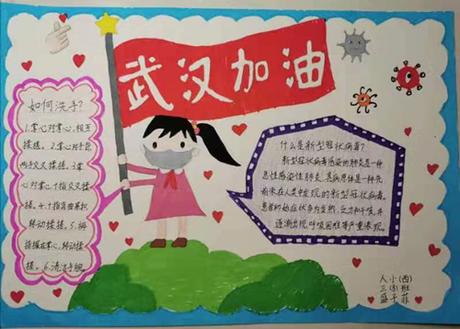 同心战役童心防疫手抄报 童心向党手抄报