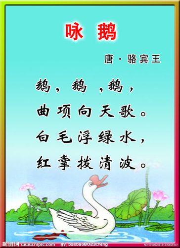 手抄报《咏鹅》是初唐诗人骆宾王于七岁时写的一首五言古诗.