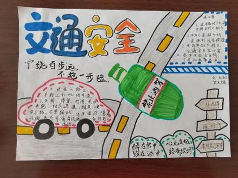 廊坊市第六小学 交通安全手抄报 展示 一
