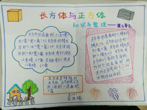 长方体与正方体的手抄报 爱的手抄报