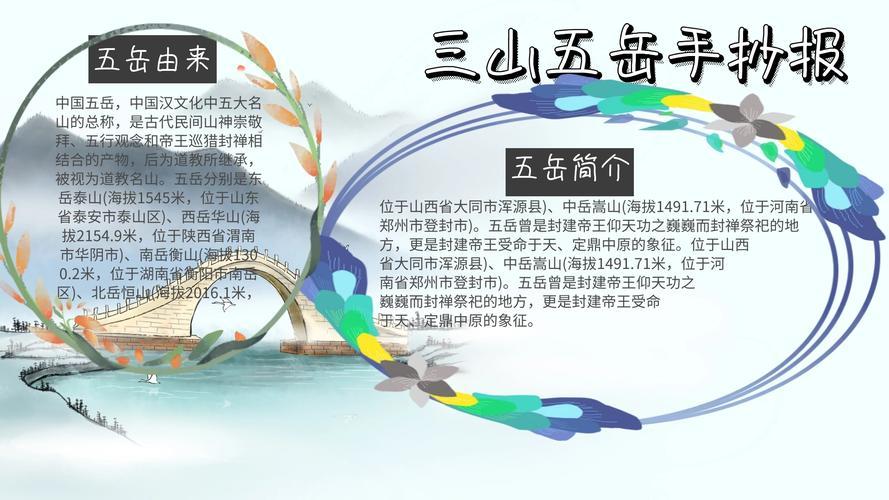 五岳五淡水湖手抄报五岳手抄报