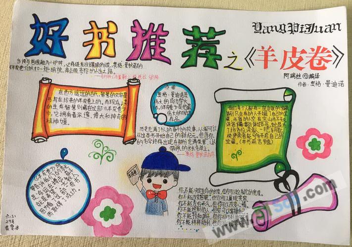 好书我推荐手抄报图片 内容